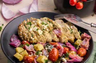 Air Fryer Greek Hen and Veggies